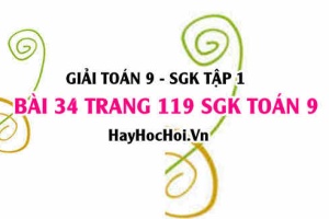 Giải bài 34 trang 119 SGK Toán 9 tập 1